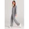 imagePRETTYGARDEN Womens 2 Piece Outfits 2026 Fall Long Sleeve Sweatshirt Wide Leg Pants Lounge Sets Winter Sweatsuits TracksuitGrey