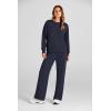 imagePRETTYGARDEN Womens 2 Piece Outfits 2026 Fall Long Sleeve Sweatshirt Wide Leg Pants Lounge Sets Winter Sweatsuits TracksuitNavy