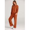 imagePRETTYGARDEN Womens 2 Piece Outfits 2026 Fall Long Sleeve Sweatshirt Wide Leg Pants Lounge Sets Winter Sweatsuits TracksuitOrange