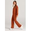 imagePRETTYGARDEN Womens 2 Piece Outfits 2026 Fall Long Sleeve Sweatshirt Wide Leg Pants Lounge Sets Winter Sweatsuits TracksuitOrange
