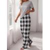 imagePRETTYGARDEN Womens 2 Piece Pajama Sets Summer 2026 Matching Lounge Outfits Short Sleeve Printed Sleepwear Spring PJ SetGrey