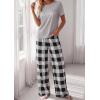 imagePRETTYGARDEN Womens 2 Piece Pajama Sets Summer 2026 Matching Lounge Outfits Short Sleeve Printed Sleepwear Spring PJ SetGrey