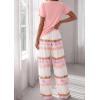 imagePRETTYGARDEN Womens 2 Piece Pajama Sets Summer 2026 Matching Lounge Outfits Short Sleeve Printed Sleepwear Spring PJ SetPink