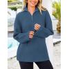 imagePRETTYGARDEN Womens 2024 Fall Chunky Knit Oversized Sweaters Long Sleeve Collared Quarter Zip Pullover Winter Jumper Tops