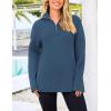 imagePRETTYGARDEN Womens 2024 Fall Chunky Knit Oversized Sweaters Long Sleeve Collared Quarter Zip Pullover Winter Jumper Tops