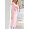 imagePRETTYGARDEN Womens 2024 Fall Long Cardigan Sweaters Open Front Long Sleeve Loose Fit Pockets Knit Sweater Coat Outerwear