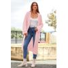 imagePRETTYGARDEN Womens 2024 Fall Long Cardigan Sweaters Open Front Long Sleeve Loose Fit Pockets Knit Sweater Coat Outerwear
