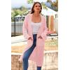 imagePRETTYGARDEN Womens 2024 Fall Long Cardigan Sweaters Open Front Long Sleeve Loose Fit Pockets Knit Sweater Coat Outerwear