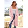 imagePRETTYGARDEN Womens 2024 Fall Long Cardigan Sweaters Open Front Long Sleeve Loose Fit Pockets Knit Sweater Coat Outerwear