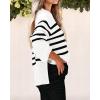 imagePRETTYGARDEN Womens 2024 Fall Striped Sweater Oversized Long Sleeve Crew Neck Side Slit Casual Trendy Knit Pullover Sweaters