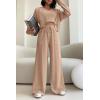 imagePRETTYGARDEN Womens 2024 Fall Track Suits 3 Piece Outfits Matching Sets Ribbed Knit Cardigan Cropped Tank Tops Wide Leg Pants