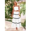 imagePRETTYGARDEN Womens 2024 Summer Two Piece Vacation Beach Outfits Dressy Sleeveless Cropped Tank Tops And Long Maxi Skirt Sets WhiteMedium