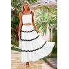imagePRETTYGARDEN Womens 2024 Summer Two Piece Vacation Beach Outfits Dressy Sleeveless Cropped Tank Tops And Long Maxi Skirt Sets WhiteMedium