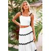 imagePRETTYGARDEN Womens 2024 Summer Two Piece Vacation Beach Outfits Dressy Sleeveless Cropped Tank Tops And Long Maxi Skirt Sets WhiteMedium