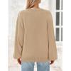 imagePRETTYGARDEN Womens 2024 Winter Chunky Knit Sweater Casual Long Lantern Sleeve Crewneck Pullover Jumper Tops