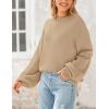 imagePRETTYGARDEN Womens 2024 Winter Chunky Knit Sweater Casual Long Lantern Sleeve Crewneck Pullover Jumper Tops