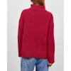 imagePRETTYGARDEN Womens 2024 Winter Pullover Sweaters Long Sleeve 14 Zip Lapel Chunky Knit Blouse Tops