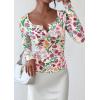 imagePRETTYGARDEN Womens 2026 Fall Long Sleeve Henley T Shirts Button Ribbed Knit Slim Fit Basic Tops Blouse Casual OutfitsFloral Apricot Multicolored