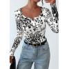 imagePRETTYGARDEN Womens 2026 Fall Long Sleeve Henley T Shirts Button Ribbed Knit Slim Fit Basic Tops Blouse Casual OutfitsFloral Black