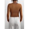imagePRETTYGARDEN Womens 2026 Fall Long Sleeve Henley T Shirts Button Ribbed Knit Slim Fit Basic Tops Blouse Casual OutfitsKhaki