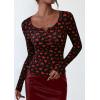imagePRETTYGARDEN Womens 2026 Fall Long Sleeve Henley T Shirts Button Ribbed Knit Slim Fit Basic Tops Blouse Casual OutfitsSmall Heart