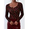 imagePRETTYGARDEN Womens 2026 Fall Long Sleeve Henley T Shirts Button Ribbed Knit Slim Fit Basic Tops Blouse Casual OutfitsSmall Heart