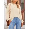 imagePRETTYGARDEN Womens 2026 Fall Sweaters Casual Crew Neck Long Sleeve Pullover Tops Ribbed Knit Loose Fit Winter ClothesBeige