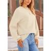 imagePRETTYGARDEN Womens 2026 Fall Sweaters Casual Crew Neck Long Sleeve Pullover Tops Ribbed Knit Loose Fit Winter ClothesBeige