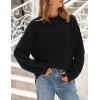 imagePRETTYGARDEN Womens 2026 Fall Sweaters Casual Crew Neck Long Sleeve Pullover Tops Ribbed Knit Loose Fit Winter ClothesBlack
