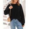 imagePRETTYGARDEN Womens 2026 Fall Sweaters Casual Crew Neck Long Sleeve Pullover Tops Ribbed Knit Loose Fit Winter ClothesBlack