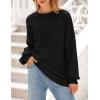 imagePRETTYGARDEN Womens 2026 Fall Sweaters Casual Crew Neck Long Sleeve Pullover Tops Ribbed Knit Loose Fit Winter ClothesBlack