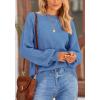 imagePRETTYGARDEN Womens 2026 Fall Sweaters Casual Crew Neck Long Sleeve Pullover Tops Ribbed Knit Loose Fit Winter ClothesBlue