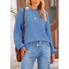 imagePRETTYGARDEN Womens 2026 Fall Sweaters Casual Crew Neck Long Sleeve Pullover Tops Ribbed Knit Loose Fit Winter ClothesBlue