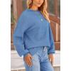 imagePRETTYGARDEN Womens 2026 Fall Sweaters Casual Crew Neck Long Sleeve Pullover Tops Ribbed Knit Loose Fit Winter ClothesBlue