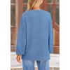 imagePRETTYGARDEN Womens 2026 Fall Sweaters Casual Crew Neck Long Sleeve Pullover Tops Ribbed Knit Loose Fit Winter ClothesBlue