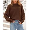 imagePRETTYGARDEN Womens 2026 Fall Sweaters Casual Crew Neck Long Sleeve Pullover Tops Ribbed Knit Loose Fit Winter ClothesBrown