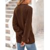imagePRETTYGARDEN Womens 2026 Fall Sweaters Casual Crew Neck Long Sleeve Pullover Tops Ribbed Knit Loose Fit Winter ClothesBrown