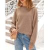 imagePRETTYGARDEN Womens 2026 Fall Sweaters Casual Crew Neck Long Sleeve Pullover Tops Ribbed Knit Loose Fit Winter ClothesCamel