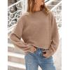 imagePRETTYGARDEN Womens 2026 Fall Sweaters Casual Crew Neck Long Sleeve Pullover Tops Ribbed Knit Loose Fit Winter ClothesCamel
