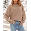 imagePRETTYGARDEN Womens 2026 Fall Sweaters Casual Crew Neck Long Sleeve Pullover Tops Ribbed Knit Loose Fit Winter ClothesCamel