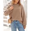 imagePRETTYGARDEN Womens 2026 Fall Sweaters Casual Crew Neck Long Sleeve Pullover Tops Ribbed Knit Loose Fit Winter ClothesCamel