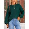 imagePRETTYGARDEN Womens 2026 Fall Sweaters Casual Crew Neck Long Sleeve Pullover Tops Ribbed Knit Loose Fit Winter ClothesDark Green