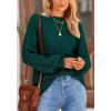 imagePRETTYGARDEN Womens 2026 Fall Sweaters Casual Crew Neck Long Sleeve Pullover Tops Ribbed Knit Loose Fit Winter ClothesDark Green