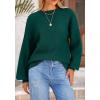 imagePRETTYGARDEN Womens 2026 Fall Sweaters Casual Crew Neck Long Sleeve Pullover Tops Ribbed Knit Loose Fit Winter ClothesDark Green