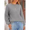 imagePRETTYGARDEN Womens 2026 Fall Sweaters Casual Crew Neck Long Sleeve Pullover Tops Ribbed Knit Loose Fit Winter ClothesGrey
