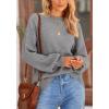 imagePRETTYGARDEN Womens 2026 Fall Sweaters Casual Crew Neck Long Sleeve Pullover Tops Ribbed Knit Loose Fit Winter ClothesGrey