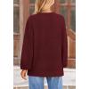 imagePRETTYGARDEN Womens 2026 Fall Sweaters Casual Crew Neck Long Sleeve Pullover Tops Ribbed Knit Loose Fit Winter ClothesWine Red