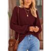 imagePRETTYGARDEN Womens 2026 Fall Sweaters Casual Crew Neck Long Sleeve Pullover Tops Ribbed Knit Loose Fit Winter ClothesWine Red