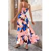 imagePRETTYGARDEN Womens 2026 Summer Floral Maxi Dress Sleeveless Smocked Ruffle Long Flowy Beach Vacation Boho SundressesFloral Coffee Pink