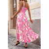 imagePRETTYGARDEN Womens 2026 Summer Floral Maxi Dress Sleeveless Smocked Ruffle Long Flowy Beach Vacation Boho SundressesFloral Pink Beige